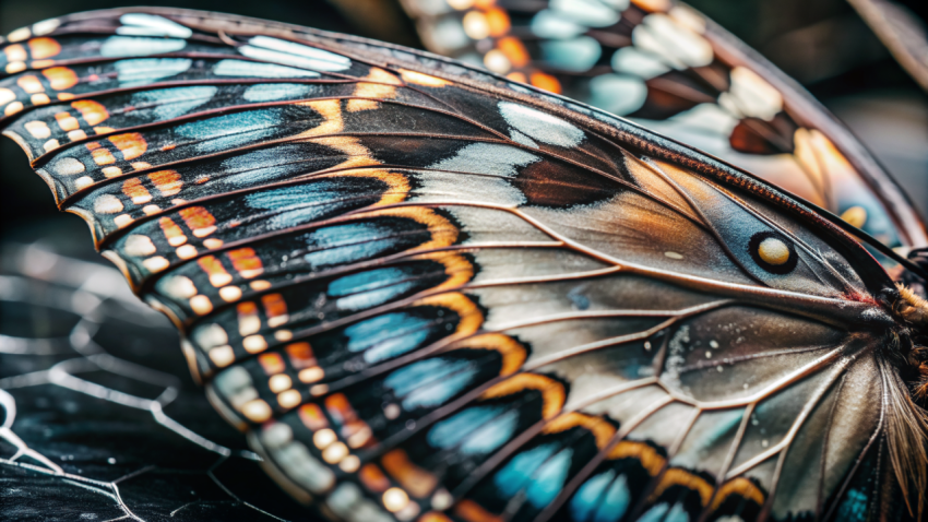 Butterfly wing details  focus on the beautiful pat