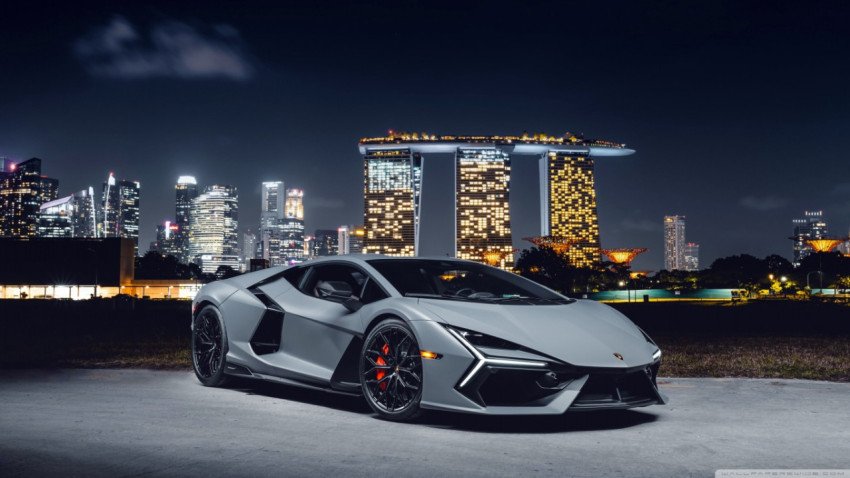 Lamborghini city wallpaper 1366x768