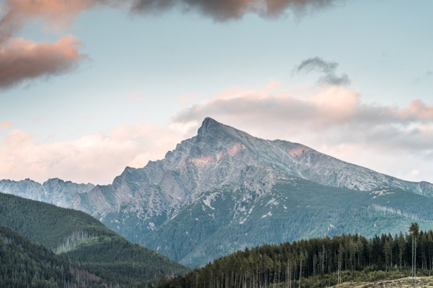 Krivan mountain peak in high tatras slovakia free photo