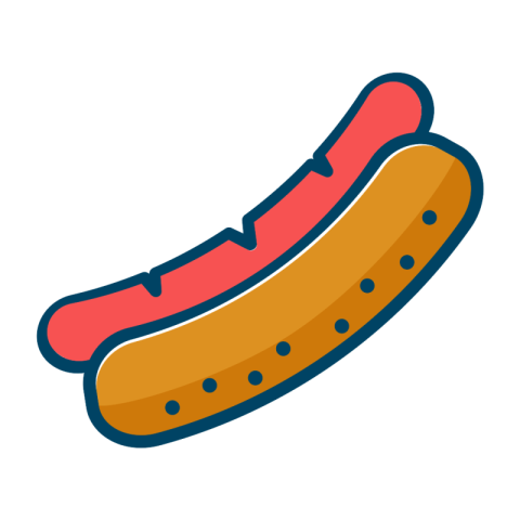 Hot Dog, Free PNG Icon Download Food Line Filled Vectors