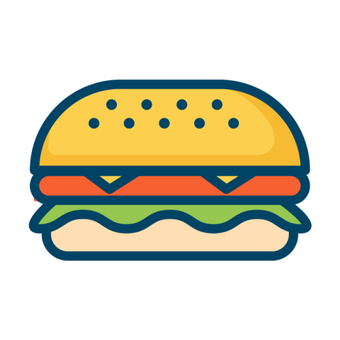 Hamburger, Free PNG Icon Download Food Line Filled Vectors